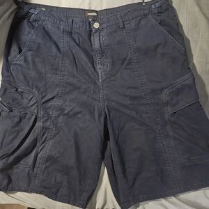 True Religion Dark Blue Cargo Shorts for Men